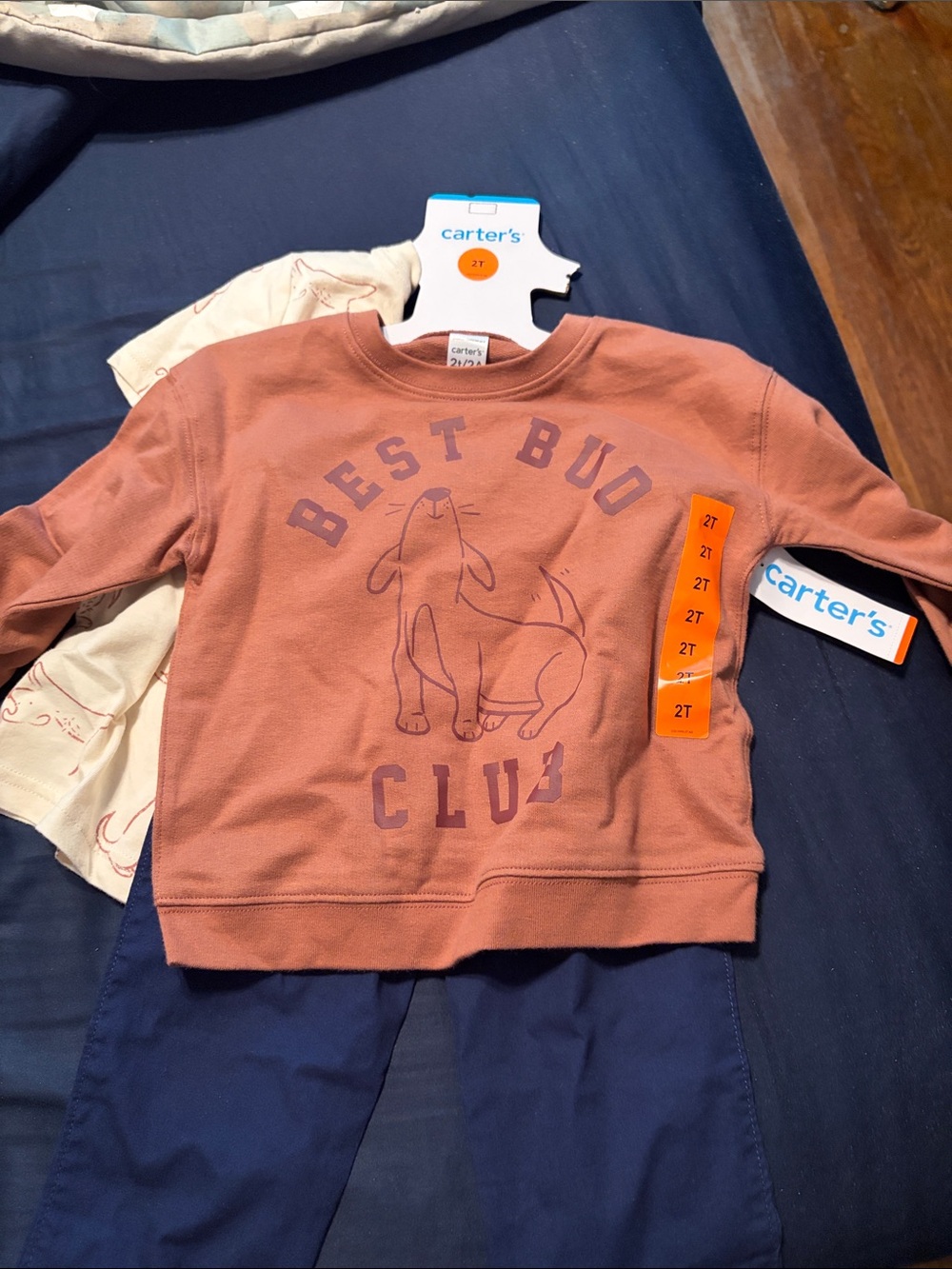 Carter's Rust Orange 'Best Bud Club' Pullover Sweatshirt